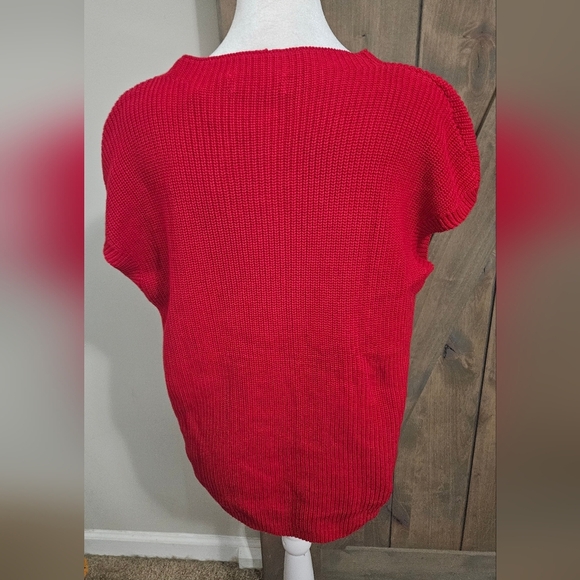 KIRUNDO Short Cap Sleeve 100% Cotton Sweater Vest Top. Size S NWT - Picture 10 of 10